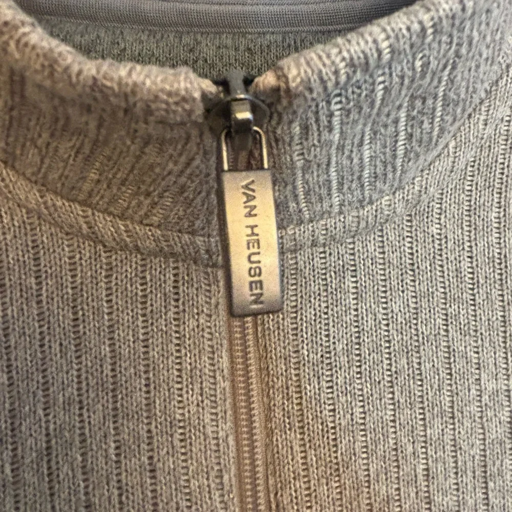 Van Heusen Flex Men's Beige 1/4 Zip-Up Long Sleeve Mock Neck  Sweater Size XL